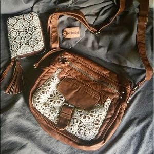 Mudd Brand Crossbody Purse & Wallet Set